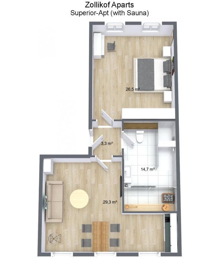 Zollikof Aparts - Sauna & Studioapartments Leipzig Room photo